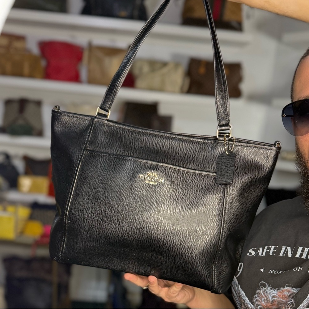 Coach Black Leather Tote